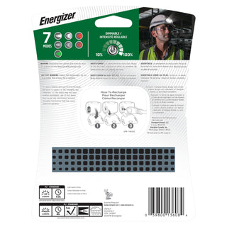 Energizer LED Rechargeable Headlamp Flashlight, 15-Hour Run Time, 400 Lumens (Charging Cable Included)