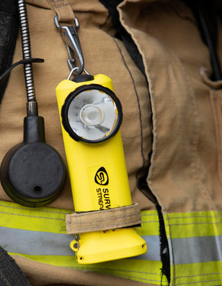 Streamlight 90541 Survivor 175-Lumen Alkaline Safety-Rated Firefighter Right Angle Flashlight, Yellow