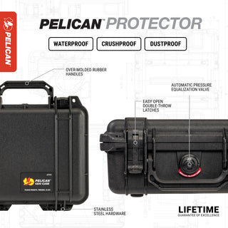Pelican 1200 Case With Foam (Black)