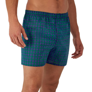 Hanes Men's Tagless Boxer With Exposed Waistband Multi-Packs, 5 Pack - Assorted Plaid, Large