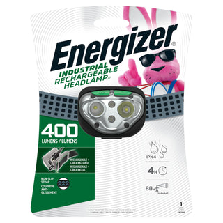 Energizer LED Rechargeable Headlamp Flashlight, 15-Hour Run Time, 400 Lumens (Charging Cable Included)
