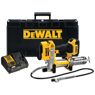 DEWALT Grease Gun Kit 20V MAX with 4.0Ah Battery and Charger, Cordless Grease Gun, LED Light, 42” Hose, 10,000 PSI, Variable Speed Triggers (DCGG571M1)