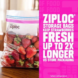 Ziploc 2 Gallon Food Storage Bags, Grip 'n Seal Technology for Easier Grip, Open, and Close, 36 Bags Total