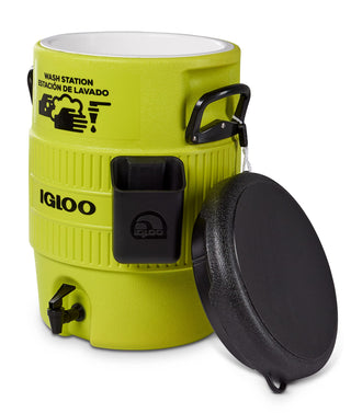 Igloo Hardsided Commerical Acid Green 5-Gallon Seat Top Plastic Wash Station