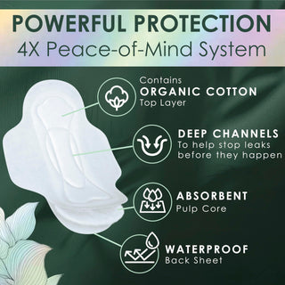 L. Ultra Thin Pads for Women, Regular Absorbency, Organic Cotton Top Layer, Unscented Pads with Wings, 112 Count (4 Packs of 28)