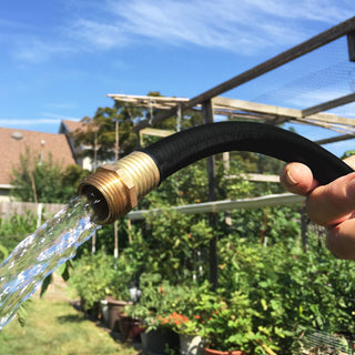 Flexon 5/8" x 50' Heavy Duty Premium Rubber Hot Water Hose, Black
