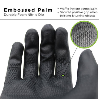 SHOWA 380 Foamed Nitrile Palm Coated General Purpose Work Gloves with Nylon Liner, 13-Gauge, Small (12 Pair)