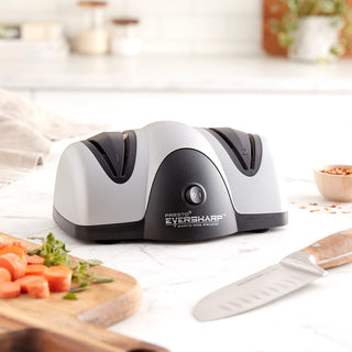 Presto 08800 EverSharp Electric Knife Sharpener, 2-Stage System, Silver/Black