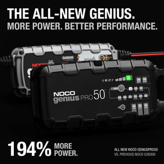 NOCO GENIUSPRO50: 50A 6V/12V/24V Professional Smart Battery Charger – Maintainer, Desulfator & Power Supply with Overcharge Protection & Thermal Compensation – for Lead-Acid & Lithium Batteries