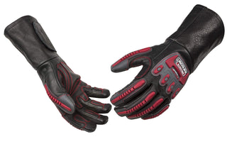 Lincoln Electric Roll Cage Welding/Rigging Gloves | Impact Resistant | Black Grain Leather |, Medium (K3109-M)