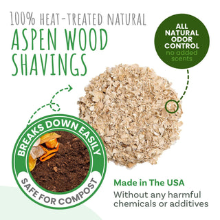 Small Pet Select Premium Natural Aspen Bedding, Animal Bedding for Small Indoor and Outdoor Pets, Made in The USA, Jumbo Size 141 L Pack