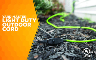 Southwire Outdoor Extension Cord - Flexible Weatherproof Power for Landscaping & Outdoor Lighting - SJTW Extension - 16 Gauge - 2 Prong - 120 Foot - Lime Green