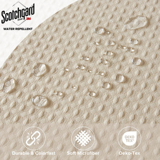Madison Park Shower Curtain Waffle Weave, Vibrant Dyed, Waffle Shower Curtain 3M Scotchgard Moisture Management, Farmhouse Shower Curtains for Bathroom, Standard: 72x72 Beige