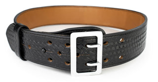 2 1/4 BASKET WEAVE LEATHER BELT"