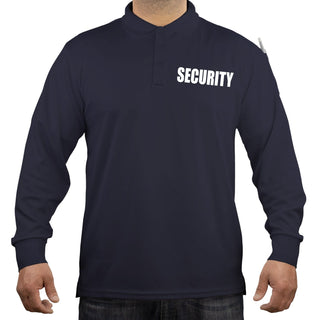 100% Polyester Security Tactical Performance Polo Long Sleeve Shirt