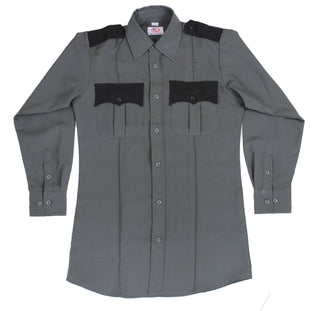 100% POLYESTER TWO TONE LONG SLEEVE UNIFORM SHIRT