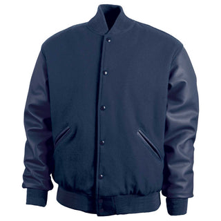 5000-400- AMERICA'S FINEST WOOL & LEATHER VARSITY JACKET - 400 - DARK NAVY/DARK NAVY