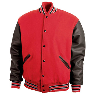 5000-602 - AMERICA'S FINEST WOOL & LEATHER VARSITY JACKET - 602 - RED/BLACK/WHITE