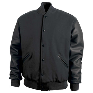5200-100 - AMERICA'S FINEST WOOL & VINYL VARSITY JACKET - 100 - BLACK/BLACK