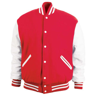 5200-606 - AMERICA'S FINEST WOOL & VINYL VARSITY JACKET - 606 - RED/WHITE
