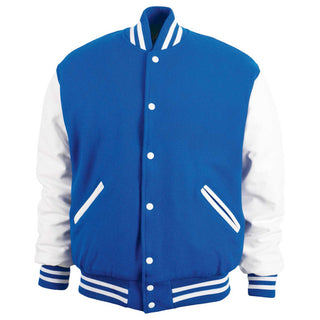5200-709 - AMERICA'S FINEST WOOL & VINYL VARSITY JACKET - 709 - LIGHT ROYAL/WHITE