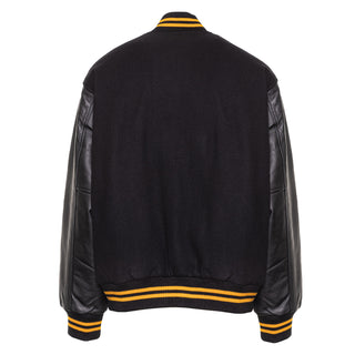 5000-101 - AMERICA'S FINEST WOOL & LEATHER VARSITY JACKET - 101 - BLACK/ATH. GOLD