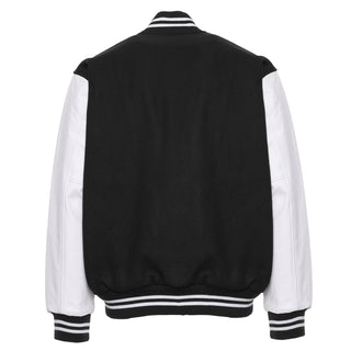 5000-115 - AMERICA'S FINEST WOOL & LEATHER VARSITY JACKET - 115 - BLACK/WHITE