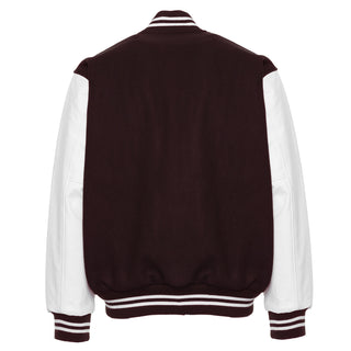 5200-305- AMERICA'S FINEST WOOL & VINYL VARSITY JACKET - 305 - MAROON/WHITE