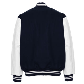 5000-414 - AMERICA'S FINEST WOOL & LEATHER VARSITY JACKET - 414 - DARK NAVY/WHITE