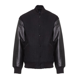 5200-100 - AMERICA'S FINEST WOOL & VINYL VARSITY JACKET - 100 - BLACK/BLACK
