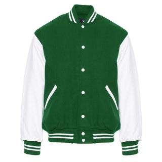 5000-251 - AMERICA'S FINEST WOOL & LEATHER VARSITY JACKET - 251 - KELLY GREEN/WHITE