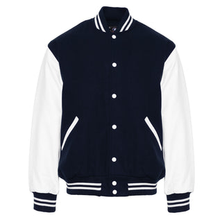 5000-414 - AMERICA'S FINEST WOOL & LEATHER VARSITY JACKET - 414 - DARK NAVY/WHITE