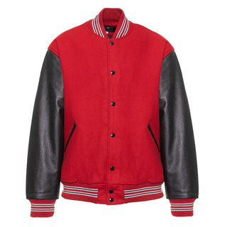 5000-602 - AMERICA'S FINEST WOOL & LEATHER VARSITY JACKET - 602 - RED/BLACK/WHITE