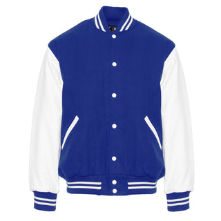 5200-709 - AMERICA'S FINEST WOOL & VINYL VARSITY JACKET - 709 - LIGHT ROYAL/WHITE