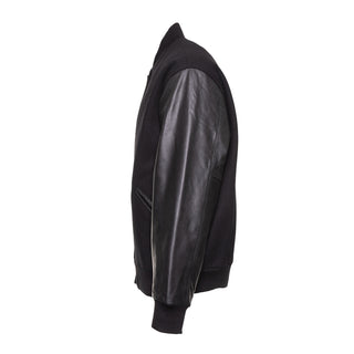 5000-100 - AMERICA'S FINEST WOOL & LEATHER VARSITY JACKET - 100 - BLACK/BLACK