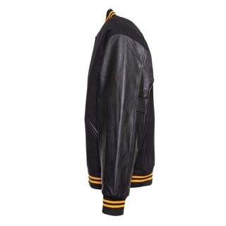 5000-101 - AMERICA'S FINEST WOOL & LEATHER VARSITY JACKET - 101 - BLACK/ATH. GOLD