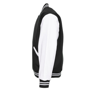 5000-115 - AMERICA'S FINEST WOOL & LEATHER VARSITY JACKET - 115 - BLACK/WHITE