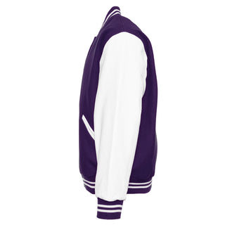5000-505 - AMERICA'S FINEST WOOL & LEATHER VARSITY JACKET - 505 - PURPLE/WHITE