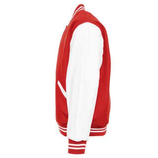 5000-606 - AMERICA'S FINEST WOOL & LEATHER VARSITY JACKET - 606 - RED/WHITE